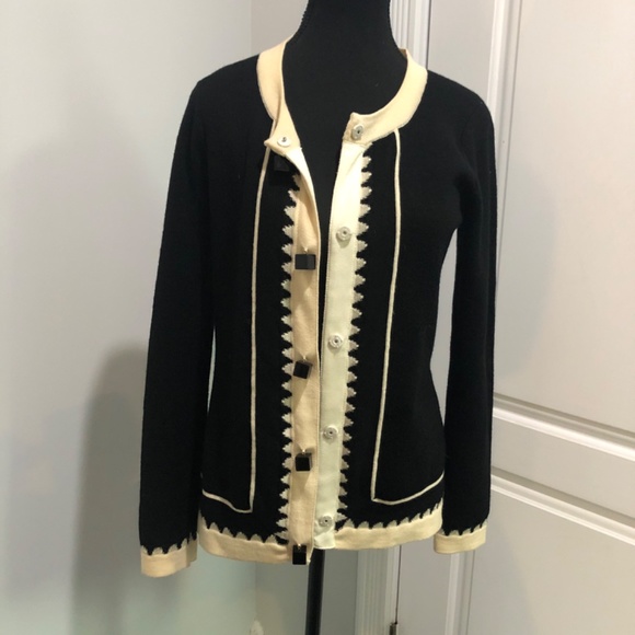 Vintage Classic Milly of New York Luxury Designer Wool Cardigan - Picture 4 of 6
